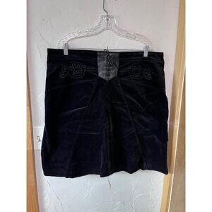 Route 66 Black Velvet Lace Up Corset Front‎ A Line Skirt Size 18